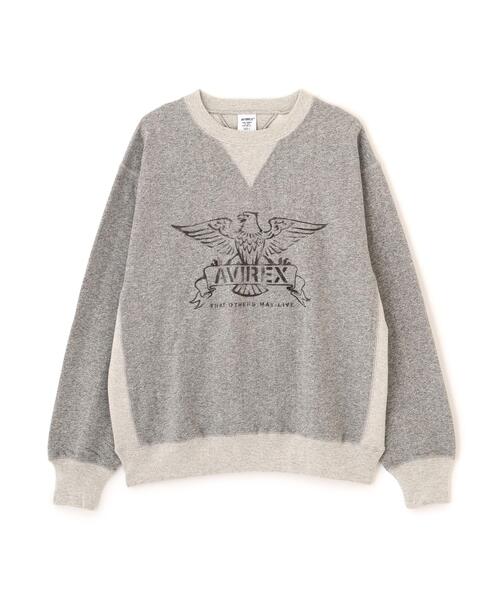 AVIREX（アヴィレックス）の「《直営店限定》VINTAGE CREWNECK SWAET "EAGLE" / ヴィンテージ クルーネック スウェット "イーグル" / AVIREX / アヴィレックス（スウェット・メンズ・チャコールグレー/グレー・L/XL/M/2XL）」の8枚目の写真