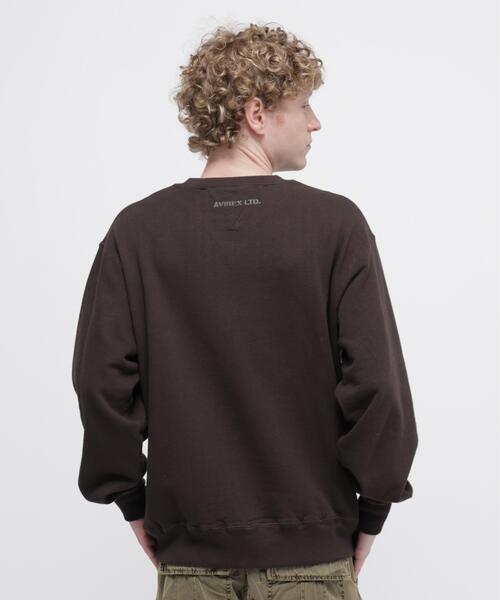 AVIREX（アヴィレックス）の「《直営店限定》VINTAGE CREWNECK SWAET "EAGLE" / ヴィンテージ クルーネック スウェット "イーグル" / AVIREX / アヴィレックス（スウェット・メンズ・チャコールグレー/グレー・L/XL/M/2XL）」の3枚目の写真