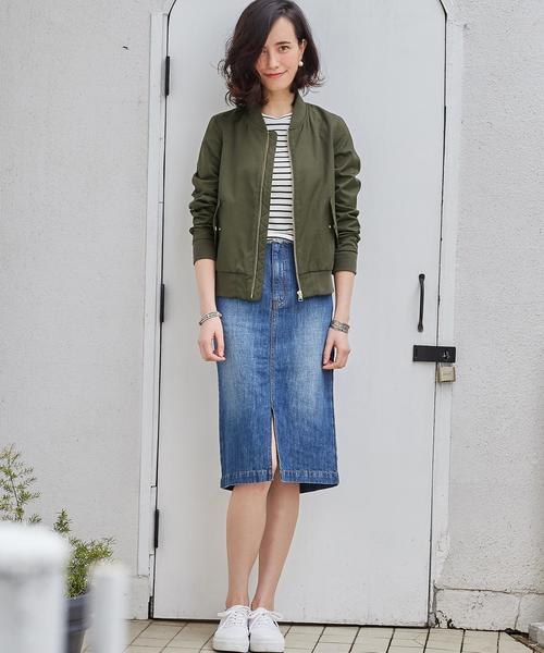 green label relaxing(グリーンレーベルリラクシング)の「◆CB C/P HandWash MA-1 ブルゾン ◆(MA-1・レディース・オリーブ/ネイビー・34/38/40/42/44/36)」の13枚目の写真