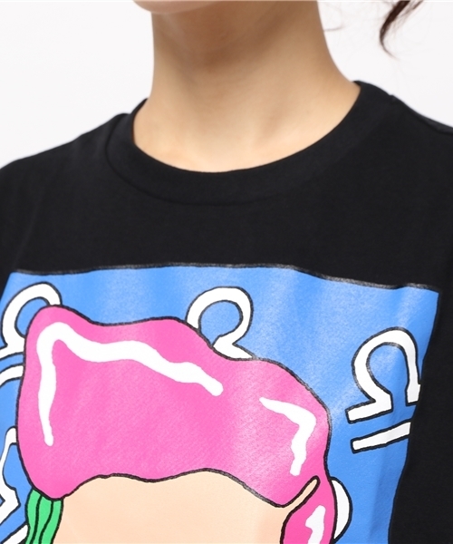 PUNYUS(プニュズ)の「フェイスTシャツ(Tシャツ/カットソー・レディース・ホワイト/ブラック/ライトピンク・4/3)」の7枚目の写真