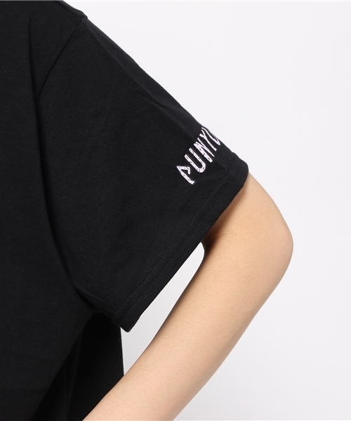 PUNYUS(プニュズ)の「フェイスTシャツ(Tシャツ/カットソー・レディース・ホワイト/ブラック/ライトピンク・4/3)」の8枚目の写真