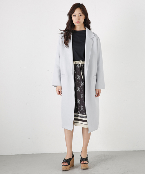 MOUSSY（マウジー）の「CUT LOOSE LONG JK（その他アウター・レディース・ピンク/ライトグレー/ホワイト/ライトベージュ・FREE）」の2枚目の写真