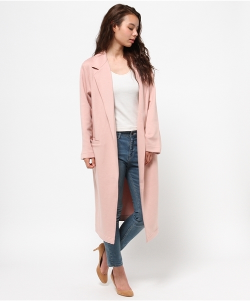 MOUSSY（マウジー）の「CUT LOOSE LONG JK（その他アウター・レディース・ピンク/ライトグレー/ホワイト/ライトベージュ・FREE）」の8枚目の写真