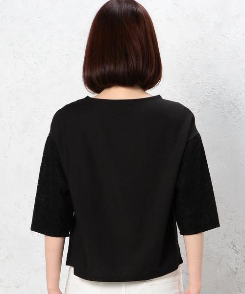 green label relaxing（グリーンレーベルリラクシング）の「CB ソデLACE ムジ PO ブラウス（シャツ/ブラウス・レディース・オフホワイト/ブラック・FREE）」の11枚目の写真