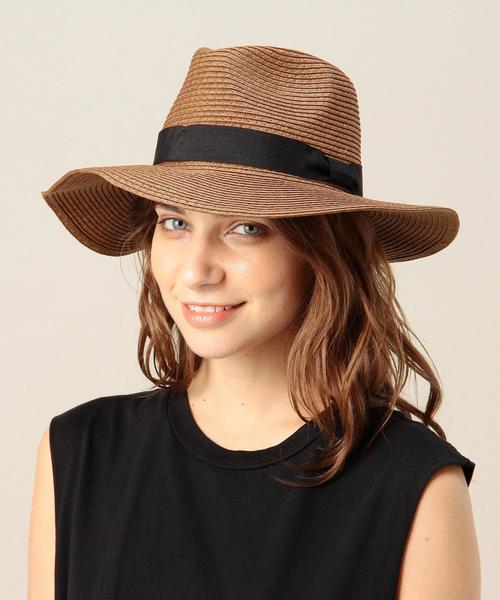 BEAUTY&YOUTH UNITED ARROWS（ビューティーアンドユースユナイテッドアローズ）の「BY ペーパーリボンビックハット◆（ハット・レディース・ブラック/ベージュ/ダークブラウン・FREE）」の2枚目の写真