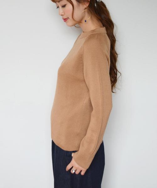 SHIPS for women（シップスフォーウィメン）の「ウールロングスリーブニット◇（ニット/セーター・レディース・オレンジ/ピンク/チャコールグレー・ONE SIZE）」の5枚目の写真