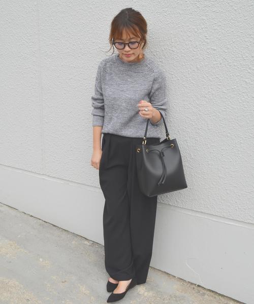 SHIPS for women（シップスフォーウィメン）の「ウールロングスリーブニット◇（ニット/セーター・レディース・オレンジ/ピンク/チャコールグレー・ONE SIZE）」の9枚目の写真