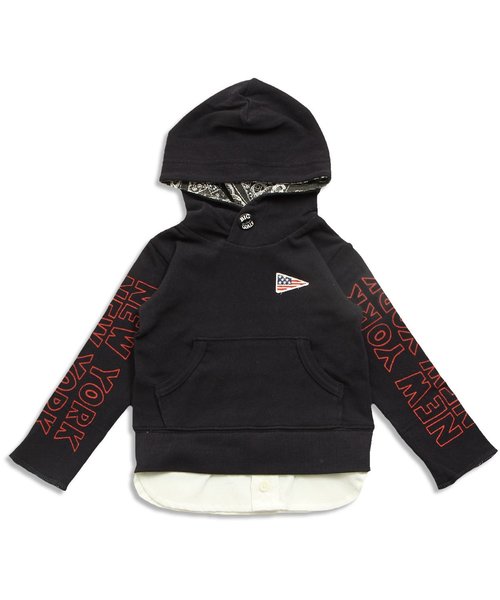 F.O.KIDS(エフオーキッズ)の「スケーターレイヤードパーカー(パーカー・キッズ・ネイビー/レッド/グレー・120/100/110/130/140/80/90/95)」の1枚目の写真