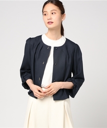 Rose Tiara（ローズティアラ）の「リボン袖ツイルノーカラージャケット