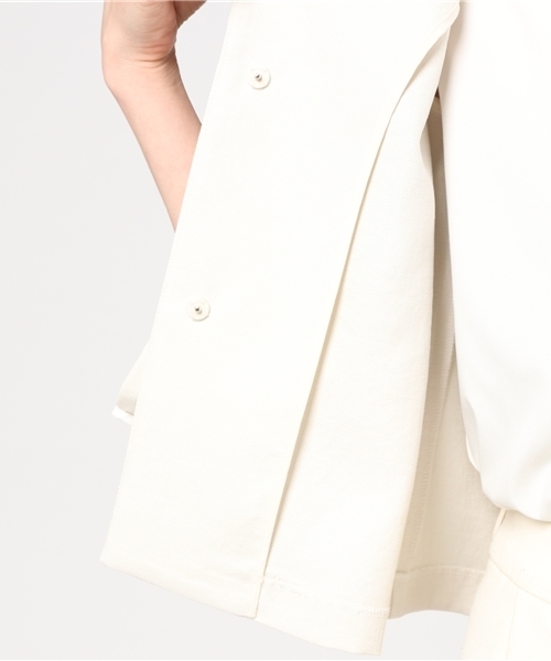 Rose Tiara（ローズティアラ）の「リボン袖ツイルノーカラージャケット