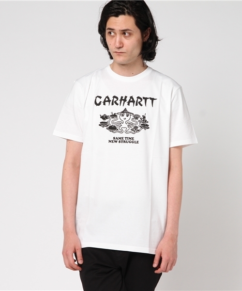 Carhartt WIP（カーハートダブリューアイピー）の「S/S SAME TIME T-SHIRT（Tシャツ/カットソー・メンズ・ライトブルー/ホワイト/ピンク・X-LARGE/MEDIUM/SMALL/LARGE）」の2枚目の写真
