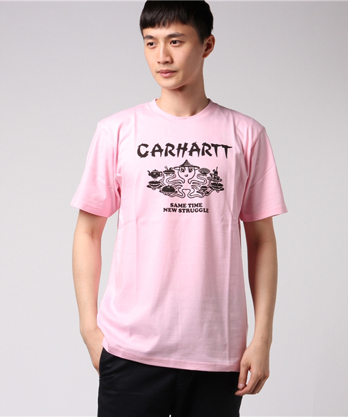 Carhartt WIP（カーハートダブリューアイピー）の「S/S SAME TIME T-SHIRT（Tシャツ/カットソー・メンズ・ライトブルー/ホワイト/ピンク・X-LARGE/MEDIUM/SMALL/LARGE）」の3枚目の写真