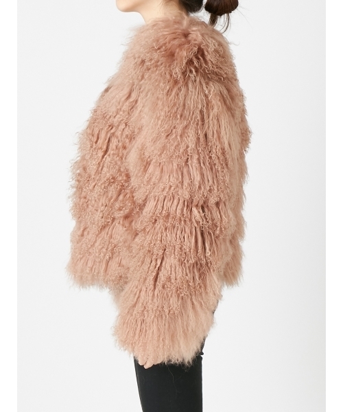 MURUA(ムルーア)の「チベットファーコート(その他アウター・レディース・カーキ/ピンク・1/2)」の9枚目の写真