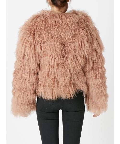 MURUA(ムルーア)の「チベットファーコート(その他アウター・レディース・カーキ/ピンク・1/2)」の10枚目の写真