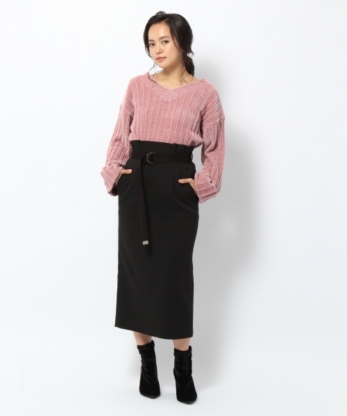 laboratory work（ラボラトリーワーク）の「ベルト付きナロースカート（スカート・レディース・ブラック/グリーン/ベージュ系その他・MEDIUM）」の15枚目の写真