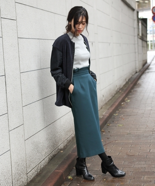 laboratory work（ラボラトリーワーク）の「ベルト付きナロースカート（スカート・レディース・ブラック/グリーン/ベージュ系その他・MEDIUM）」の13枚目の写真