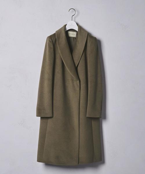 極美品✨ユナイテッドアローズ　ANG/W ラップコート　アンゴラ　ブラック　38 UNITED ARROWS（ユナイテッドアローズ）の「□UBCE ANG/W ショール