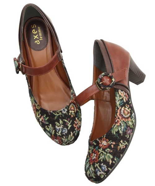 axes femme（アクシーズファム）の「ゴブラン柄パンプス（パンプス・レディース・ダークブラウン/ブラック/キャメル・LARGE/MEDIUM）」の3枚目の写真