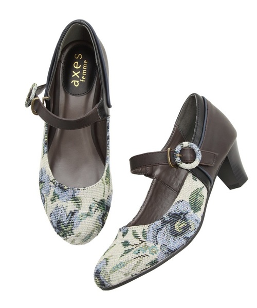 axes femme（アクシーズファム）の「ゴブラン柄パンプス（パンプス・レディース・ダークブラウン/ブラック/キャメル・LARGE/MEDIUM）」の2枚目の写真