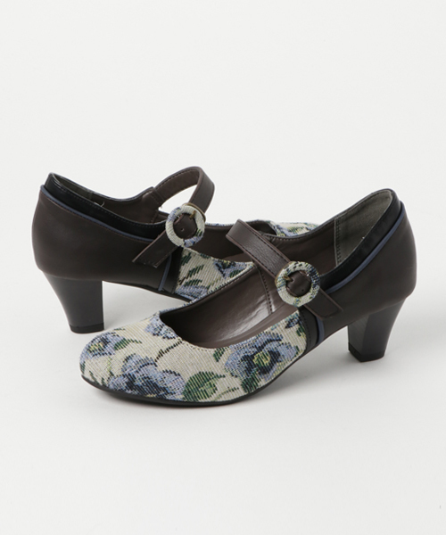 axes femme（アクシーズファム）の「ゴブラン柄パンプス（パンプス・レディース・ダークブラウン/ブラック/キャメル・LARGE/MEDIUM）」の4枚目の写真