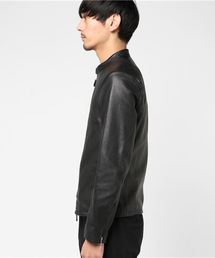 wjk(ダブルジェイケイ) レザーライダースジャケット ブラック wjk black（ﾀﾞﾌﾞﾙｼﾞｪｲｹｲﾌﾞﾗｯｸ）の「【wjk black】wjk black別注