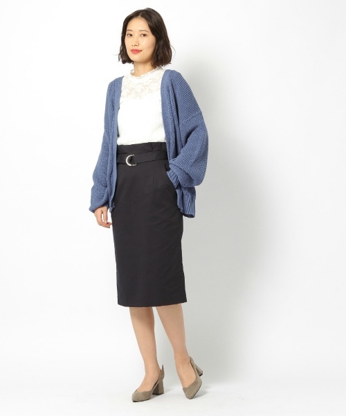 laboratory work（ラボラトリーワーク）の「シンプルタイトスカート（スカート・レディース・ネイビー/ブラック/キャメル・MEDIUM）」の3枚目の写真