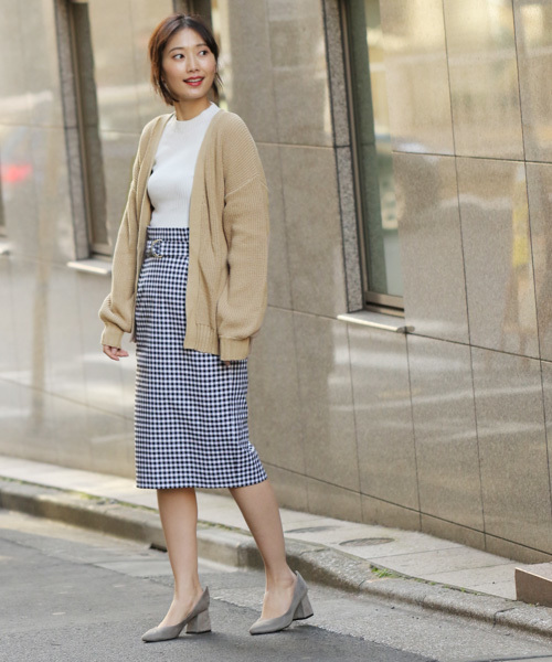 laboratory work（ラボラトリーワーク）の「シンプルタイトスカート（スカート・レディース・ネイビー/ブラック/キャメル・MEDIUM）」の6枚目の写真