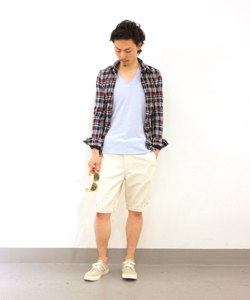 Lui's(ルイス)の「 【Lui's】wjk × Lui's シワ加工チェックシャツ(シャツ/ブラウス・メンズ・サックスブルー/レッド・MEDIUM/LARGE)」の15枚目の写真