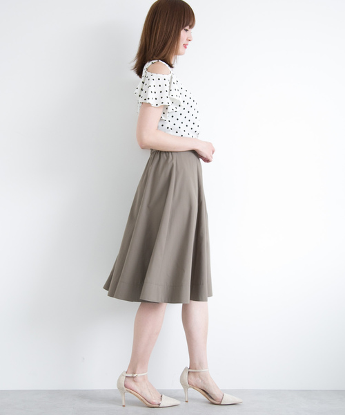 PROPORTION BODY DRESSING（プロポーションボディドレッシング）の「タイプライターベルト付きフレアースカート（スカート・レディース・カーキ/ベビーピンク/ブルー・1/2/3）」の8枚目の写真