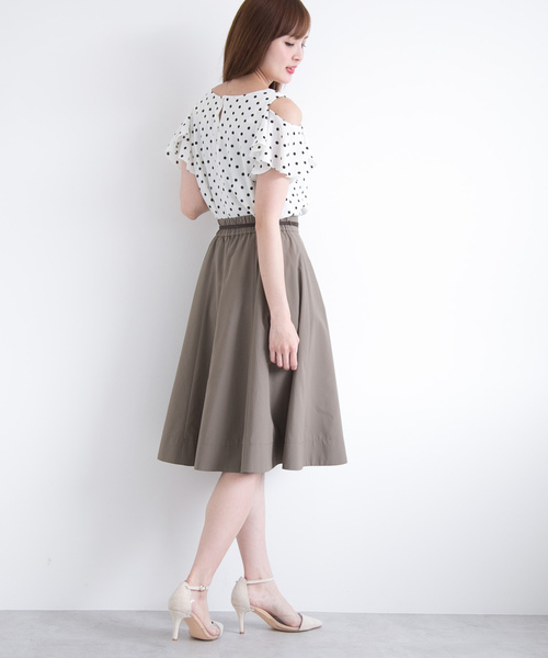 PROPORTION BODY DRESSING（プロポーションボディドレッシング）の「タイプライターベルト付きフレアースカート（スカート・レディース・カーキ/ベビーピンク/ブルー・1/2/3）」の11枚目の写真
