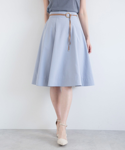 PROPORTION BODY DRESSING（プロポーションボディドレッシング）の「タイプライターベルト付きフレアースカート（スカート・レディース・カーキ/ベビーピンク/ブルー・1/2/3）」の17枚目の写真
