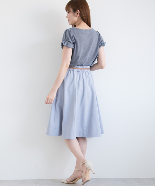 PROPORTION BODY DRESSING（プロポーションボディドレッシング）の「タイプライターベルト付きフレアースカート（スカート・レディース・カーキ/ベビーピンク/ブルー・1/2/3）」の19枚目の写真