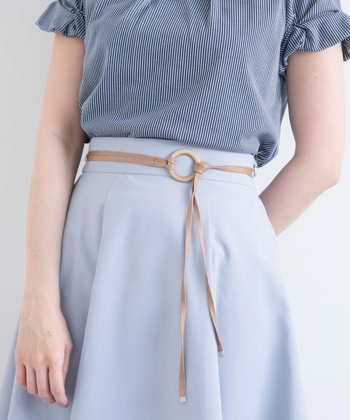 PROPORTION BODY DRESSING（プロポーションボディドレッシング）の「タイプライターベルト付きフレアースカート（スカート・レディース・カーキ/ベビーピンク/ブルー・1/2/3）」の20枚目の写真