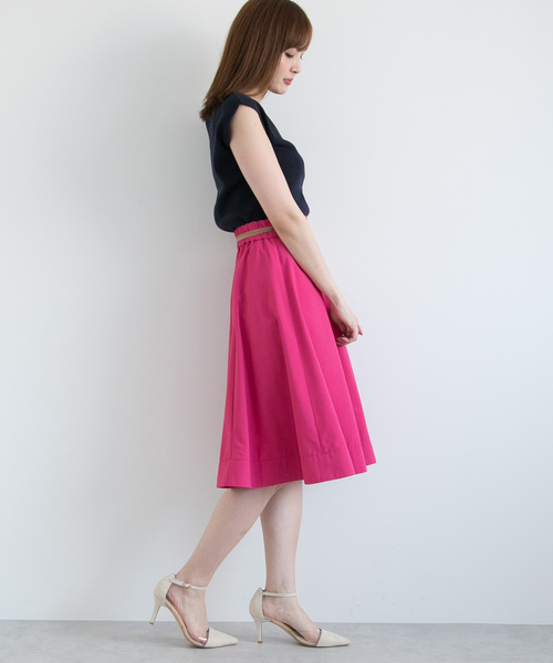 PROPORTION BODY DRESSING（プロポーションボディドレッシング）の「タイプライターベルト付きフレアースカート（スカート・レディース・カーキ/ベビーピンク/ブルー・1/2/3）」の22枚目の写真
