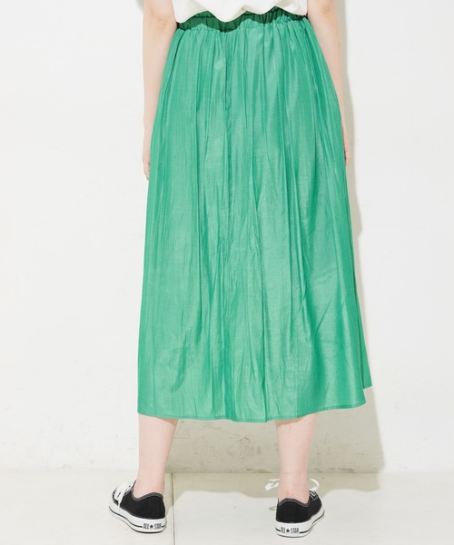 natural couture（ナチュラルクチュール）の「ふんわりタックスカート（スカート・レディース・ブラック/ベージュ/グリーン/レッド・FREE）」の12枚目の写真