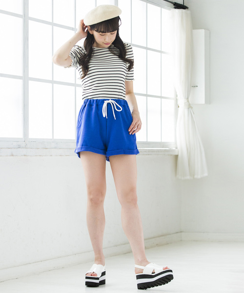WEGO(ウィゴー)の「WEGO/スウェットショートパンツ(その他パンツ・レディース・ブラック/ブルー/杢グレー/ピンク系その他/ホワイト/グレー/カーキ・FREE)」の10枚目の写真