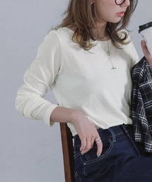 n'OrLABEL | 『シンプルきれいめネックゆるっとロンT』(Tシャツ/カットソー)