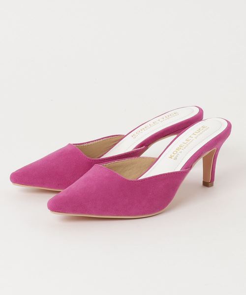 KOBE LETTUCE(コウベレタス)の「7cmヒールポインテッドトゥミュール サンダル(サンダル・レディース・ブラック/ベージュ/パープル/ミント/ストライプ・LL/S/M/L)」の8枚目の写真