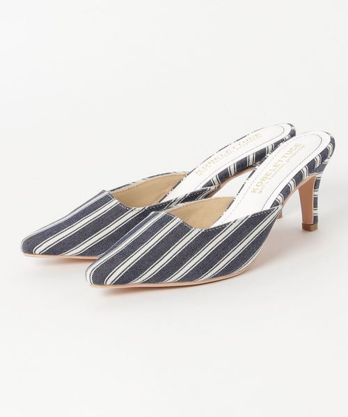 KOBE LETTUCE(コウベレタス)の「7cmヒールポインテッドトゥミュール サンダル(サンダル・レディース・ブラック/ベージュ/パープル/ミント/ストライプ・LL/S/M/L)」の10枚目の写真