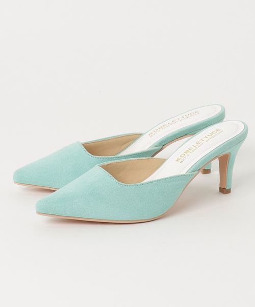 KOBE LETTUCE(コウベレタス)の「7cmヒールポインテッドトゥミュール サンダル(サンダル・レディース・ブラック/ベージュ/パープル/ミント/ストライプ・LL/S/M/L)」の3枚目の写真