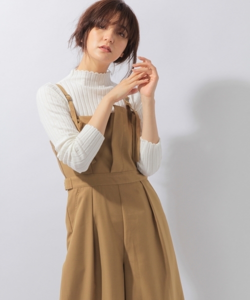 laboratory work（ラボラトリーワーク）の「アシメタックサロペット（サロペット/オーバーオール・レディース・ブラック/キャメル・MEDIUM）」の4枚目の写真