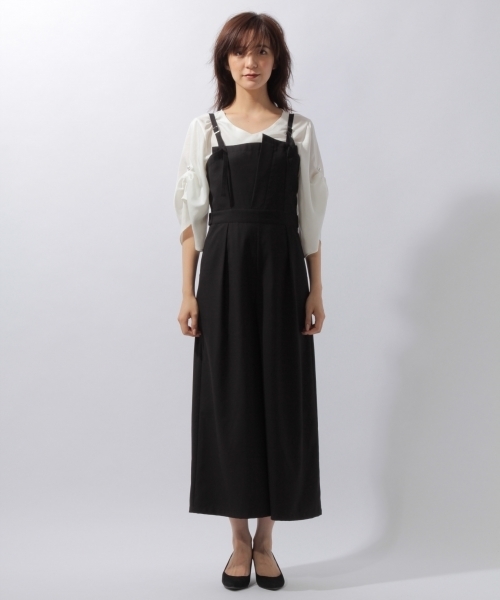 laboratory work（ラボラトリーワーク）の「アシメタックサロペット（サロペット/オーバーオール・レディース・ブラック/キャメル・MEDIUM）」の7枚目の写真