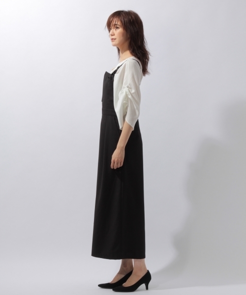 laboratory work（ラボラトリーワーク）の「アシメタックサロペット（サロペット/オーバーオール・レディース・ブラック/キャメル・MEDIUM）」の8枚目の写真