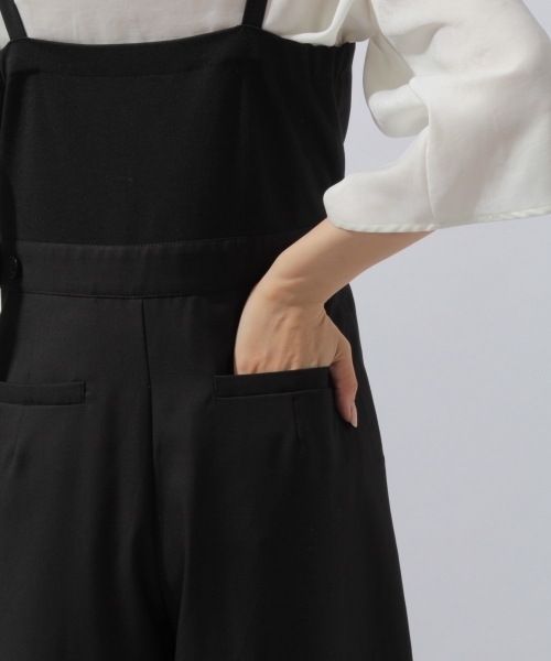 laboratory work（ラボラトリーワーク）の「アシメタックサロペット（サロペット/オーバーオール・レディース・ブラック/キャメル・MEDIUM）」の15枚目の写真