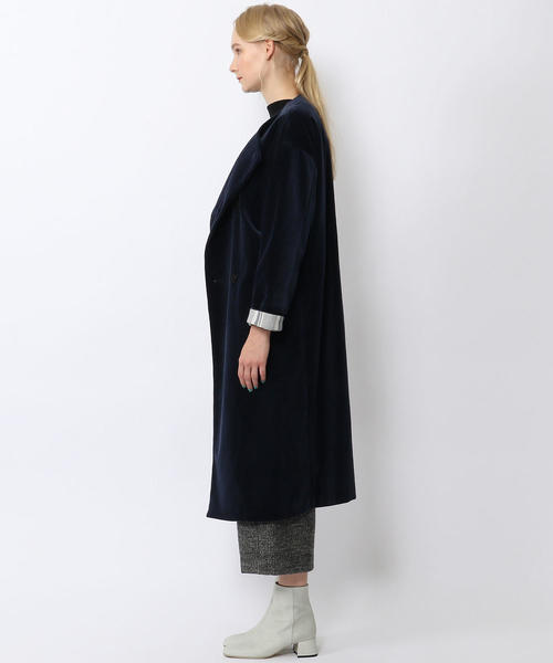 極美品☆GALERIE VIE 5万 コットンコーデュロイ コート ネイビー