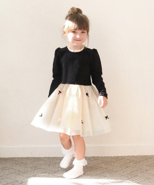 Rora(ローラ)の「ジュリエ ドレスワンピース(ドレス・キッズ・ブラックミックス・90㎝/100cm/110cm/120cm/130cm/140cm)」の14枚目の写真