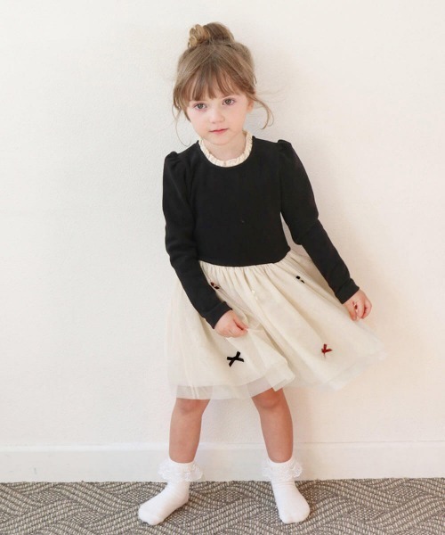 Rora(ローラ)の「ジュリエ ドレスワンピース(ドレス・キッズ・ブラックミックス・90㎝/100cm/110cm/120cm/130cm/140cm)」の12枚目の写真