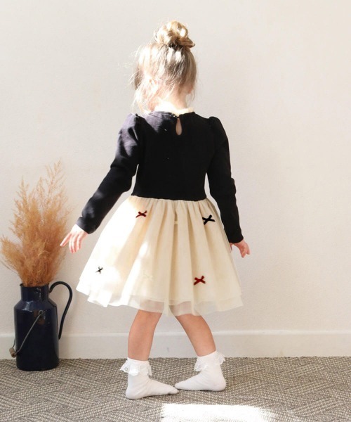 Rora(ローラ)の「ジュリエ ドレスワンピース(ドレス・キッズ・ブラックミックス・90㎝/100cm/110cm/120cm/130cm/140cm)」の10枚目の写真