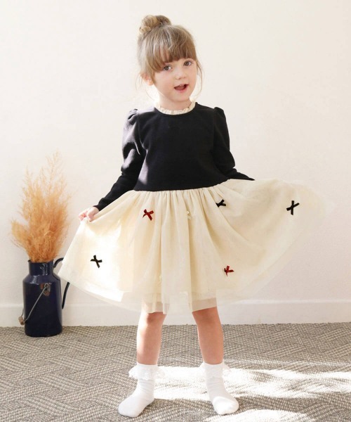 Rora(ローラ)の「ジュリエ ドレスワンピース(ドレス・キッズ・ブラックミックス・90㎝/100cm/110cm/120cm/130cm/140cm)」の8枚目の写真