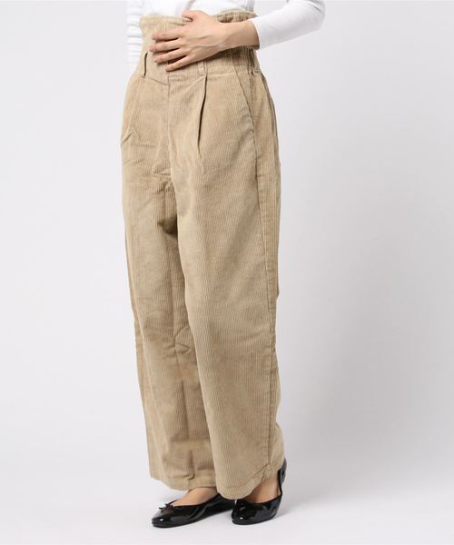 STYLEBLOCK（スタイルブロック）の「コーデュロイハイウエストバギーパンツワイドパンツ（その他パンツ・レディース・ベージュ/グレー/ピンク/オレンジ/キャメル/カーキ/ブラック・M）」の4枚目の写真